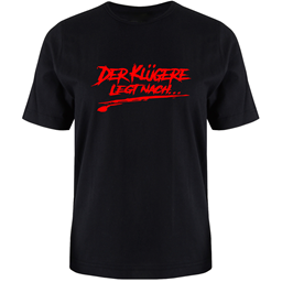 Zeige Details für DER KLÜGERE - SHIRT (schwarz) Bild von DER KLÜGERE - SHIRT (schwarz)